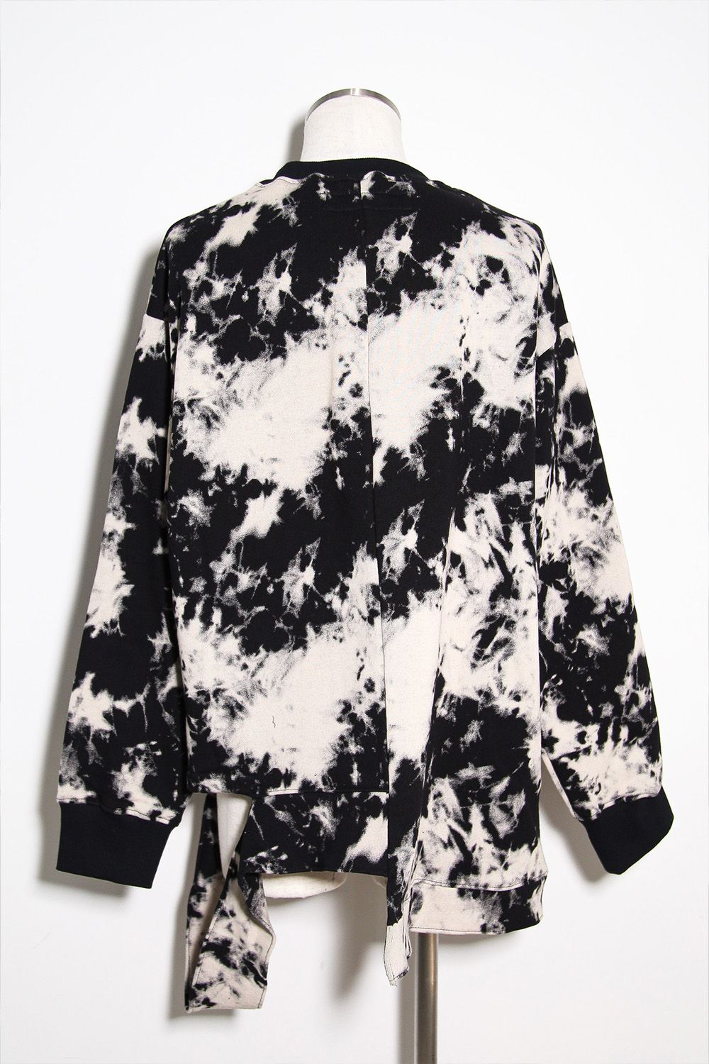 アシンメトリークルーネック / ASYMMETRY CREW NECK / ブラック×アイボリー / ag-12081-1