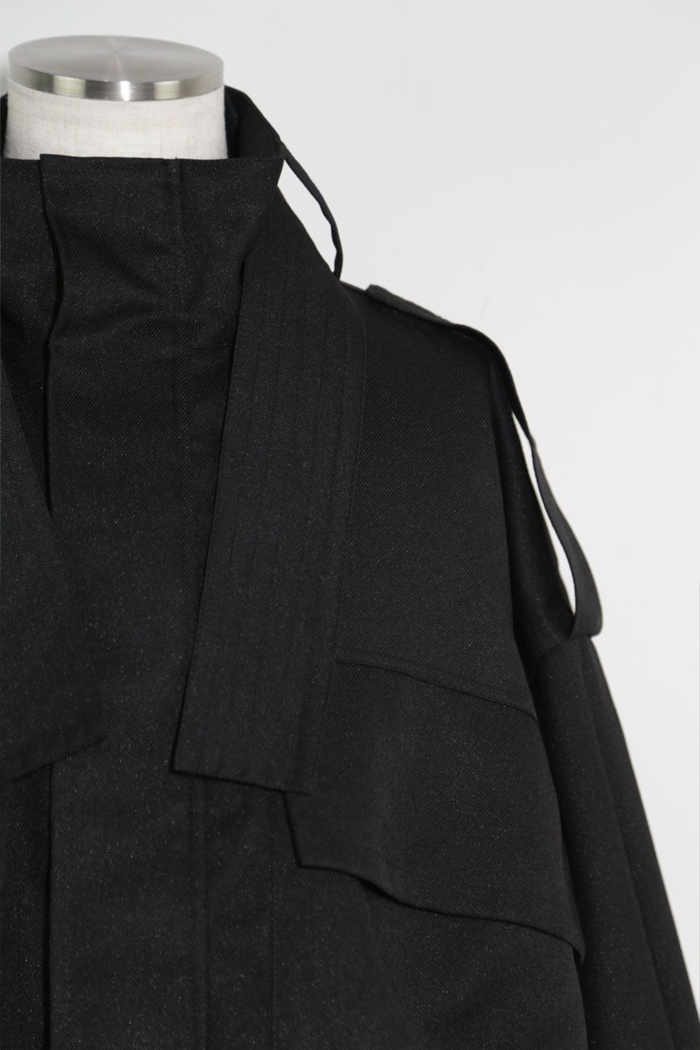 ツイルミリタリーブルゾン / Twill Cropped Military Blouson / ブラック / ag-10026-1