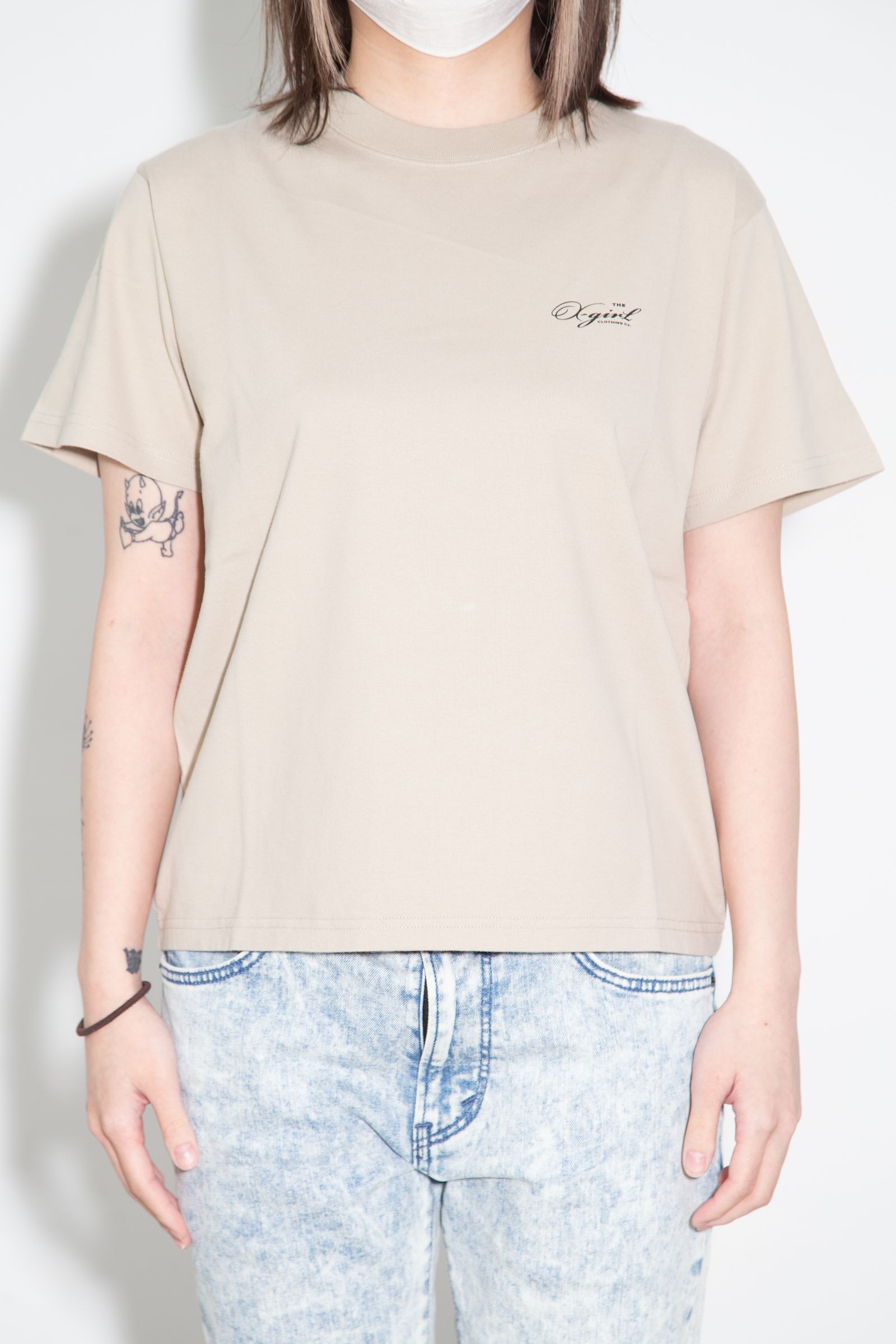 FACE RED LABEL S/S TEE / ベージュ