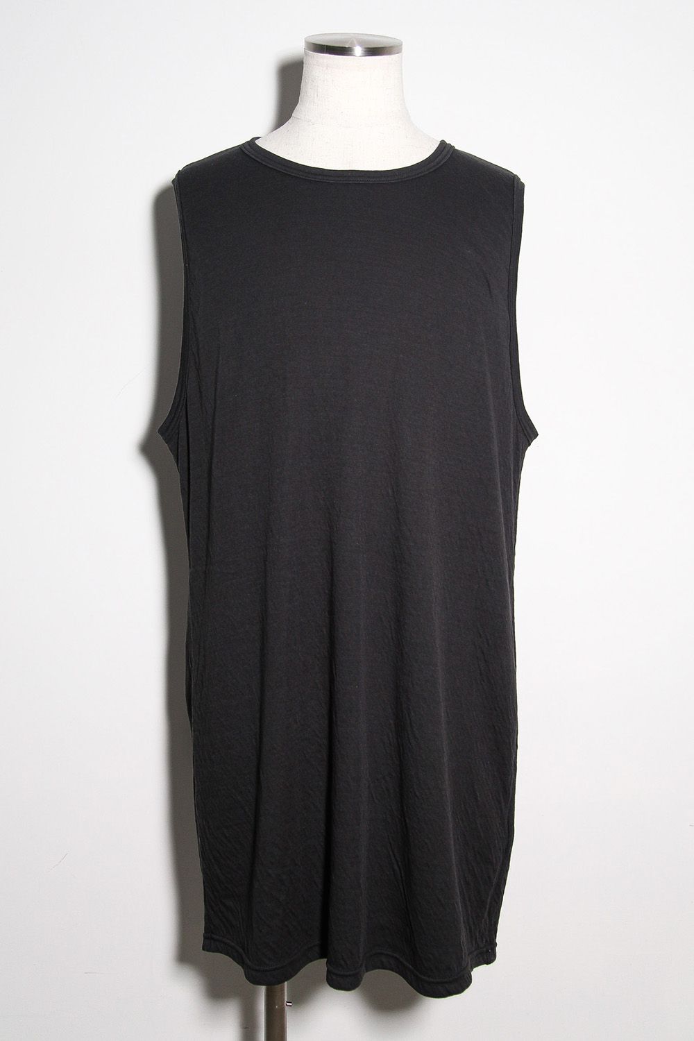 [ラスト1点 サイズ3] Double Gauze Long Tank Top / ダークグレー