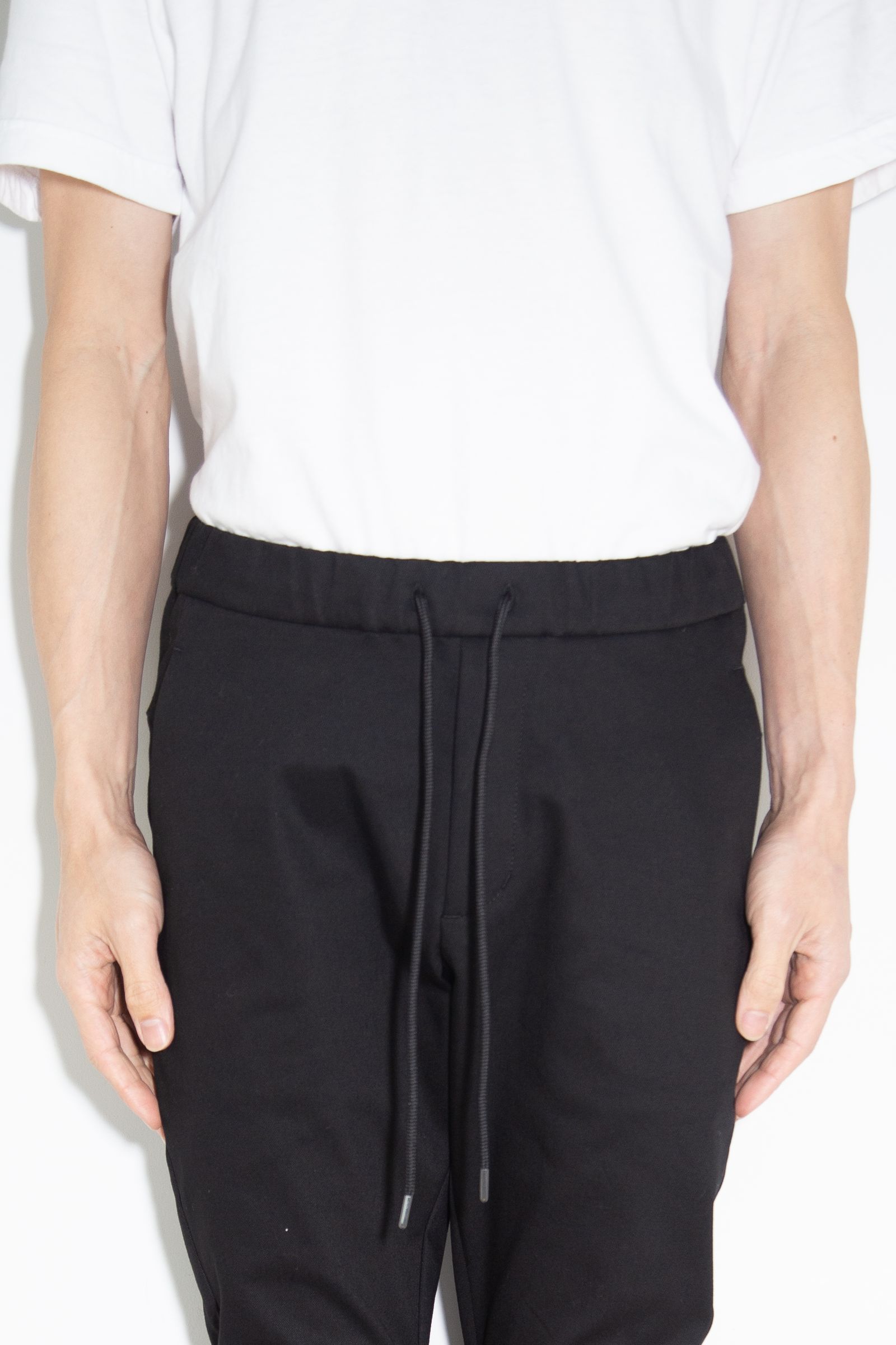RUBBER STRECH TWILL THREE DIMENSIONAL PANTS / ブラック
