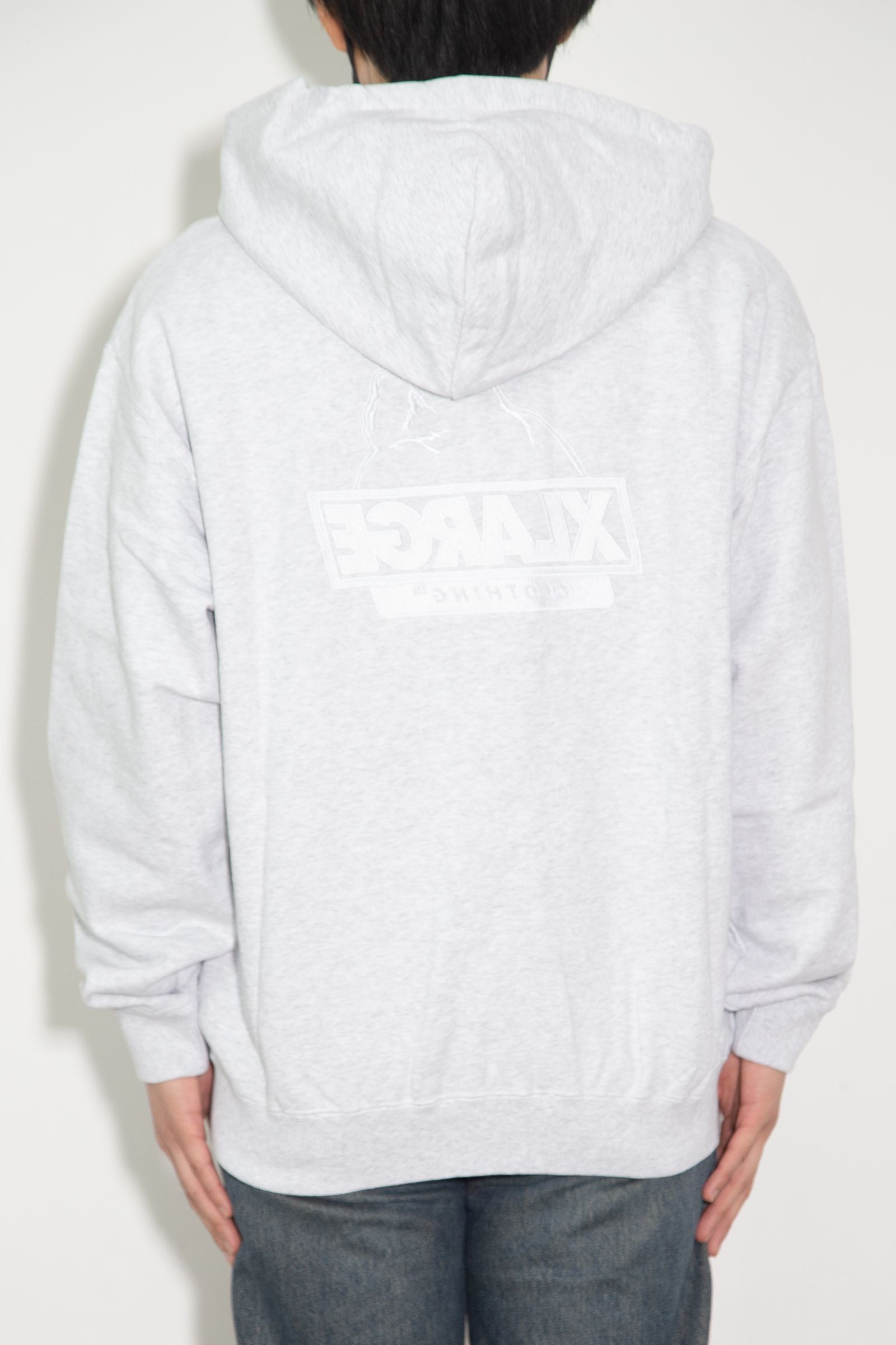 BACKSIDE OG ZIP UP HOODED SWEATSHIRT / アッシュ