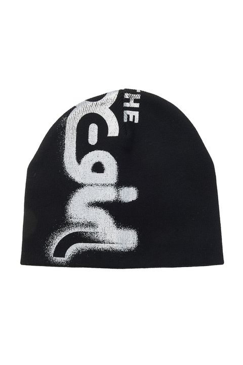 HEAVY DISTRESSED LOGO BEANIE / ブラック