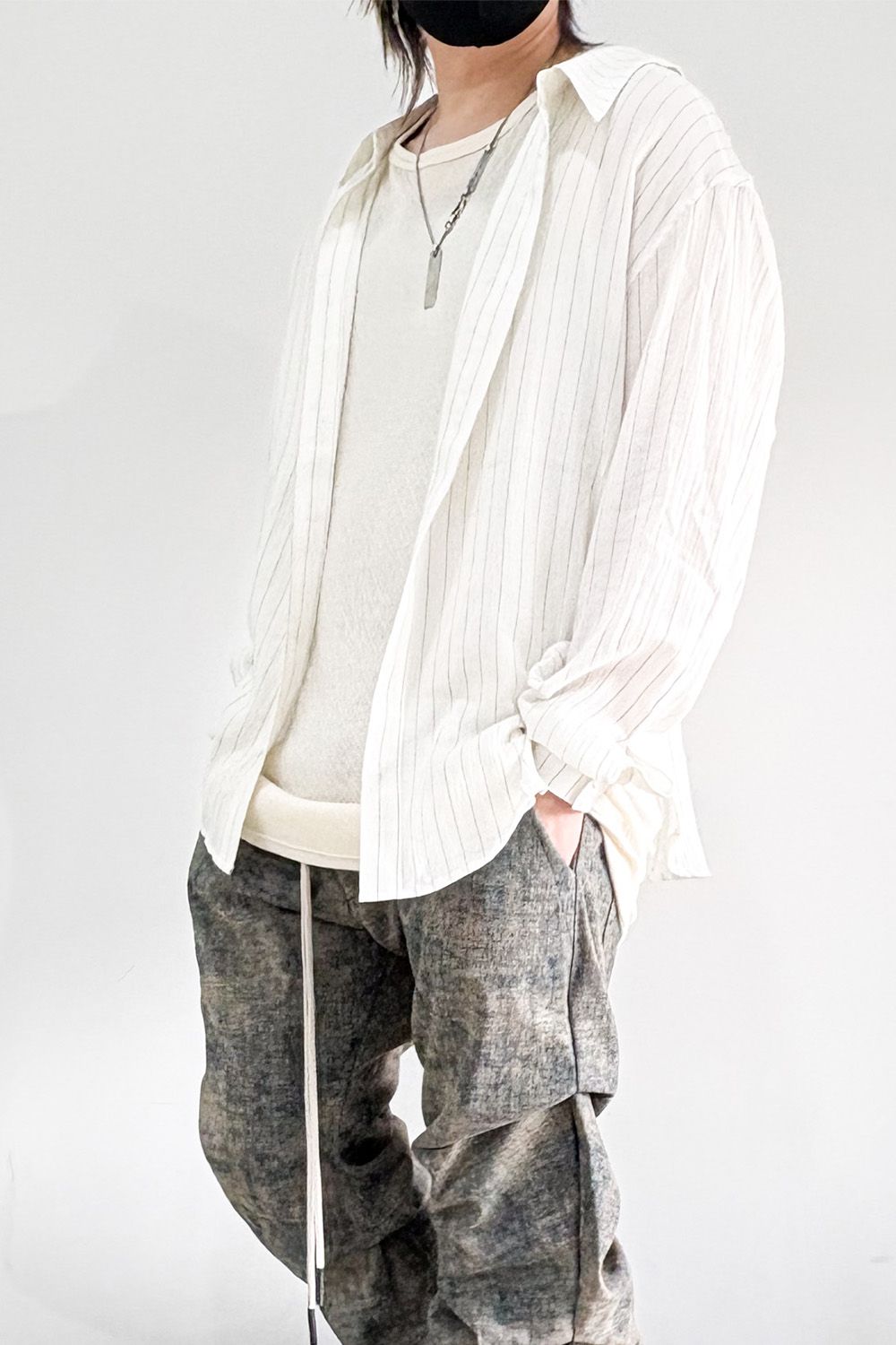 BACK FACE SHIRT / ホワイトストライプ
