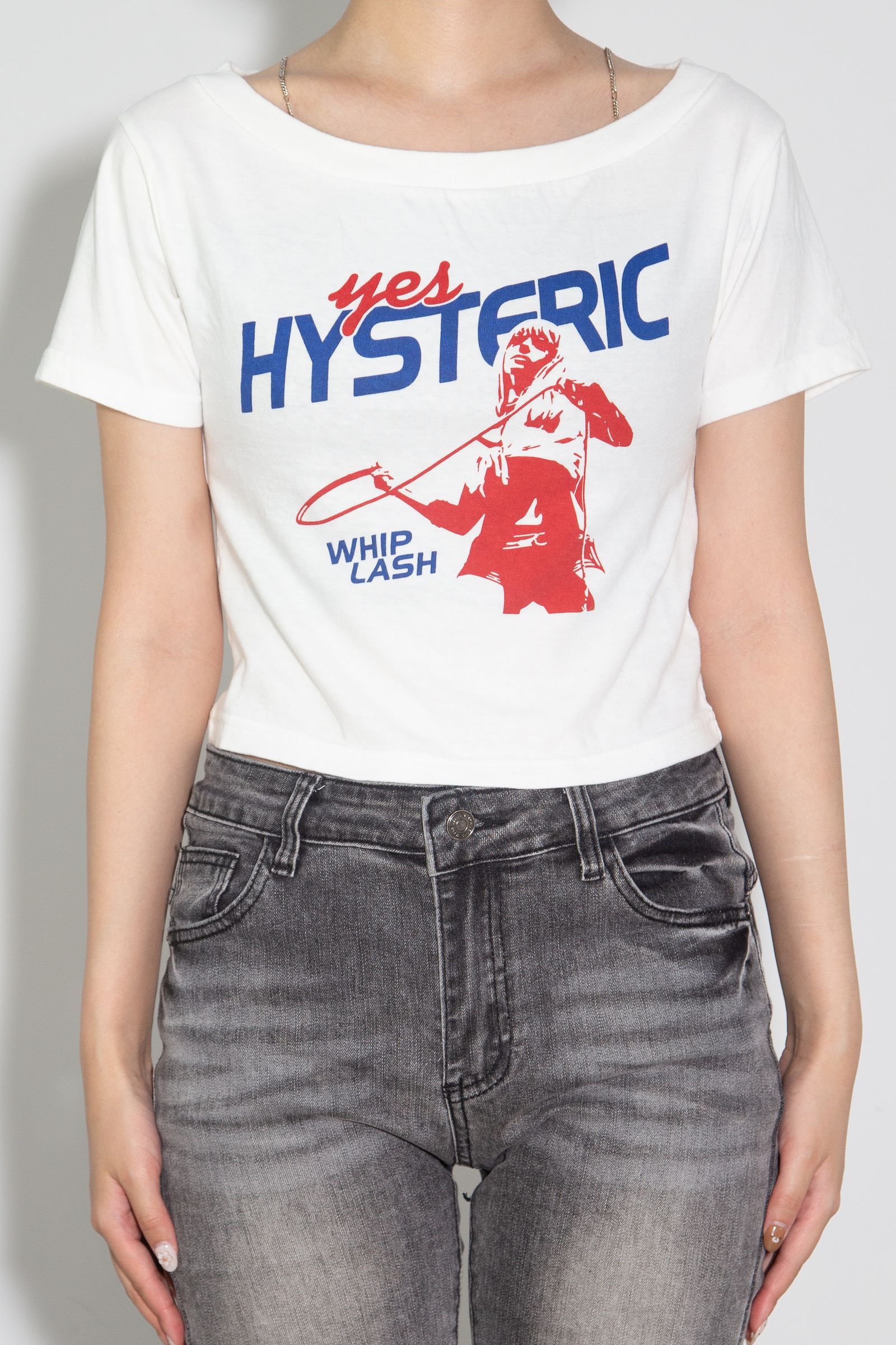 WHIP LASH ショート丈Tシャツ / ホワイト