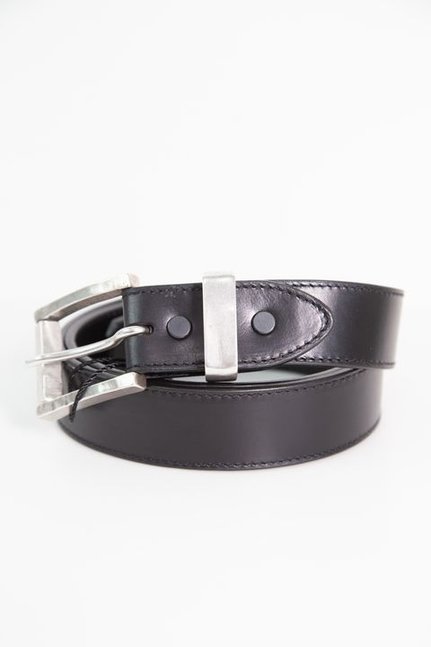 [894-06]  HORWEEN CHROMEXCEL ROLLER-BUCKLE BELT【35mm】 / ブラック