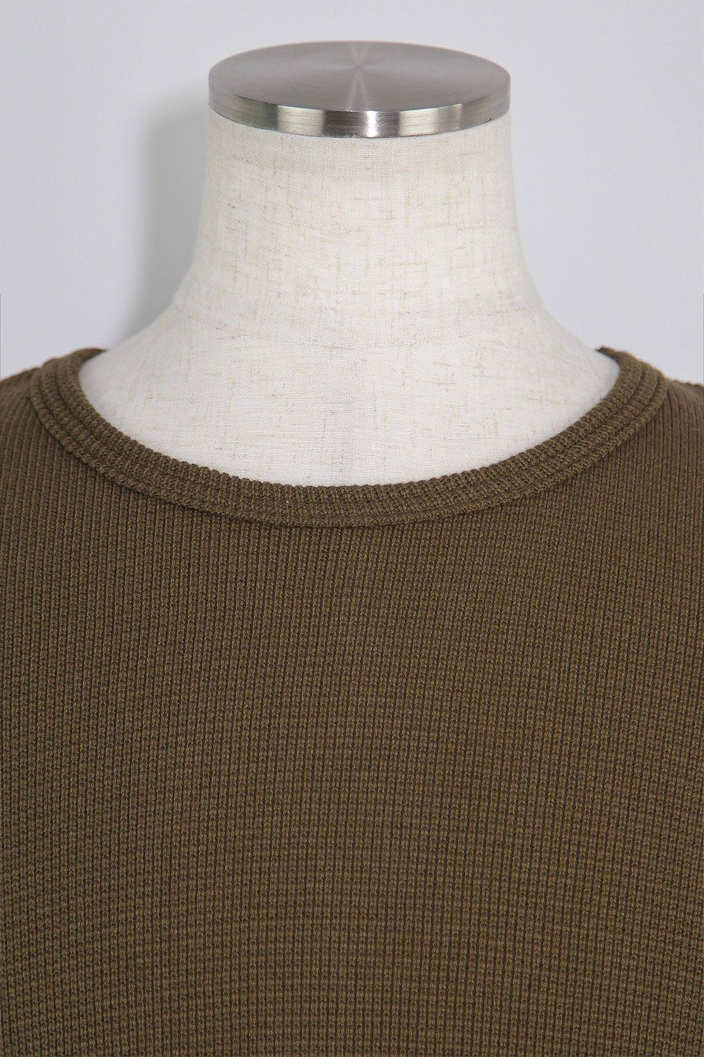 [ラスト1点 サイズ3] ミドル丈ワッフルタンクトップ / Middle Length Tank Top / オリーブ / ag-10096-1