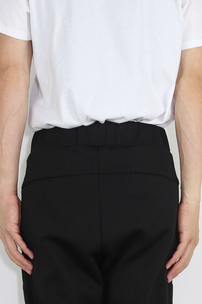 CO/PE DOUBLE KNIT THREE DIMENSIONAL JOGGER TROUSERS / ブラック