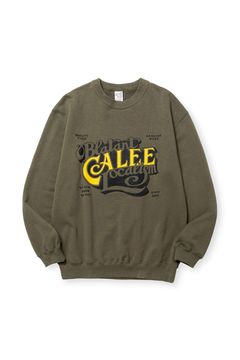 CAL BL LOGO CREW NECK SW ＜NATURALLY PAINT DESIGN＞ / オリーブ