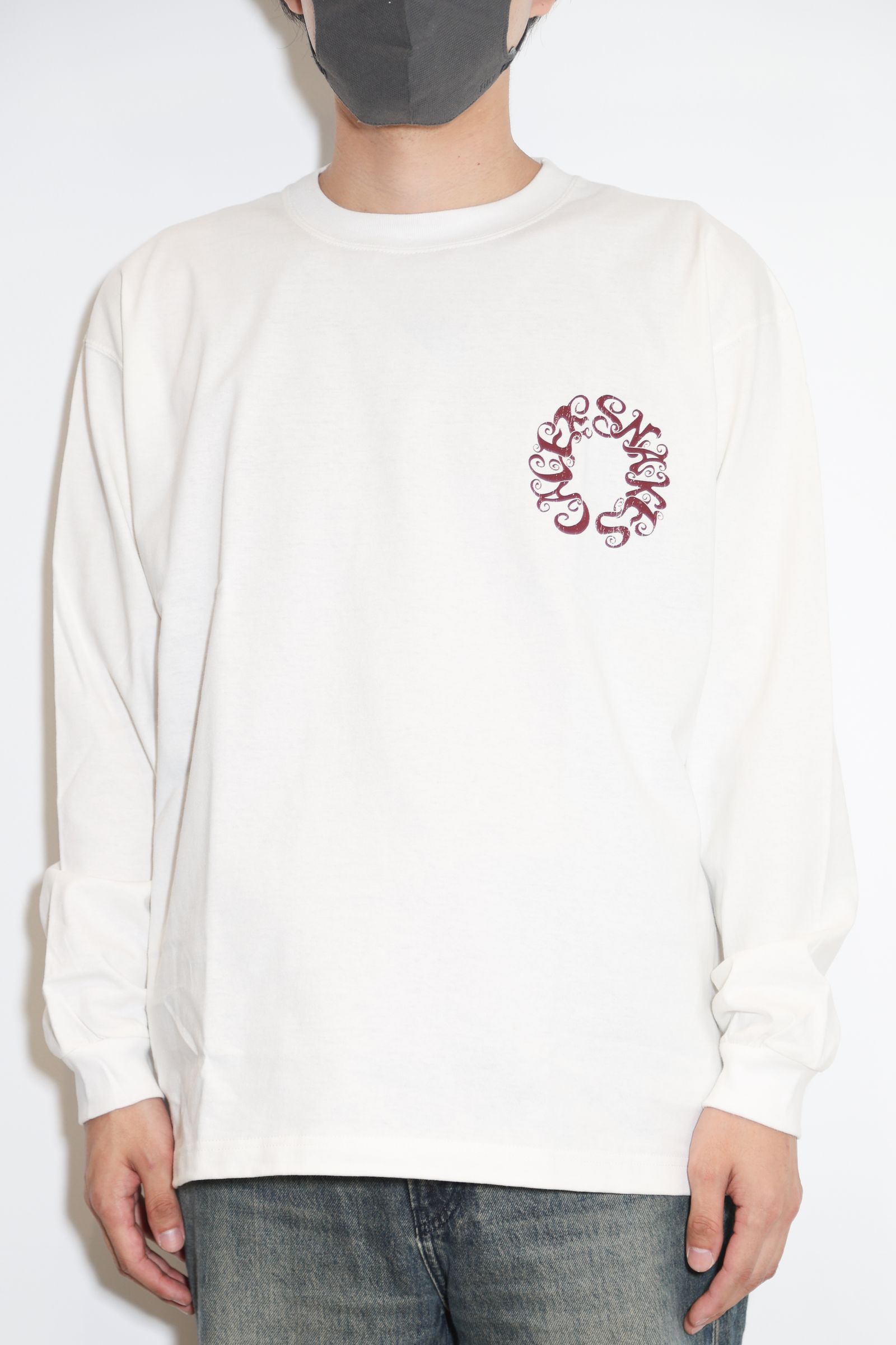 VINTAGE TYPE CALEE SNAKES L/ S TEE / ホワイト