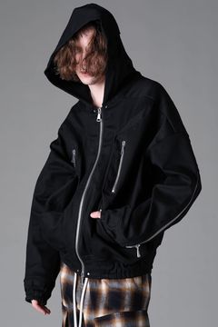 Denim Zip Hoodie Blouson / ブラック