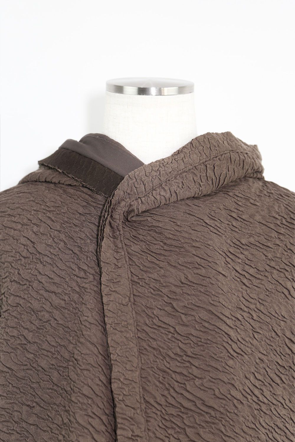 ［ラスト1点 サイズ3］LONG CARDIGAN 223-304 / シボ加工ロングカーディガン / ベージュ