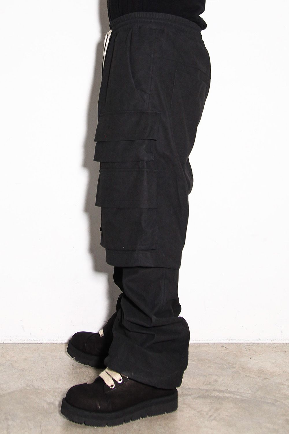 レイヤードブーツカットパンツ / LAYEDER BOOTS CUT / ブラック / ag-12009