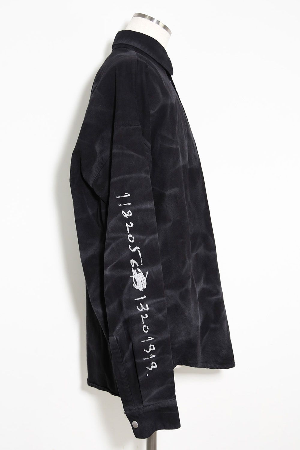ヴィンテージ染めオーバーサイズシャツ / Vintage Dyed Cocoon Shirts / ブラック