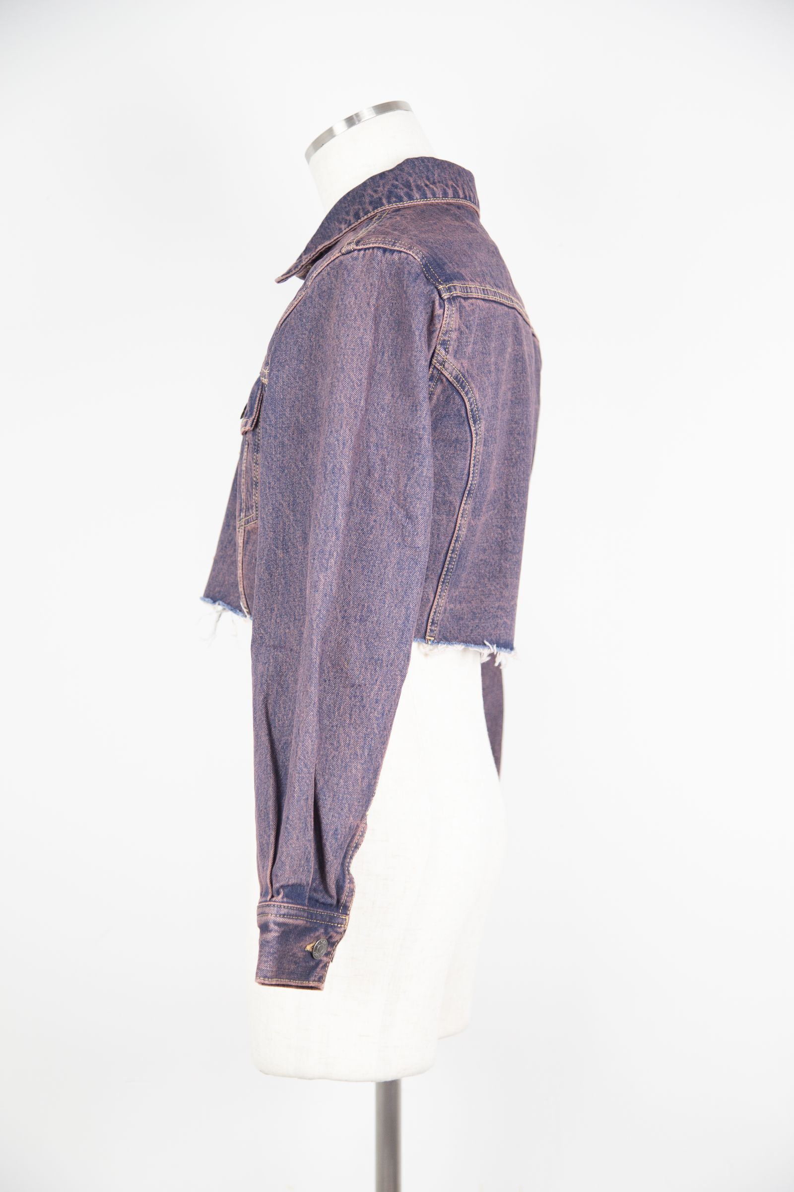 OVERDYED DENIM JACKET / ピンク
