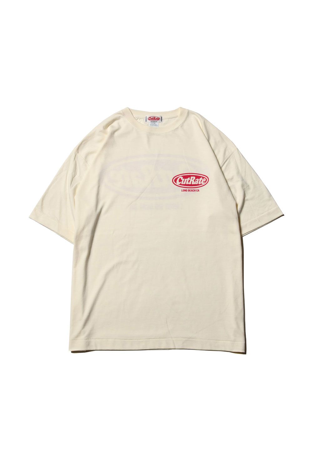 CUTRATE LOGO DROP SHOULDER S/S T-SHIRT / ホワイト