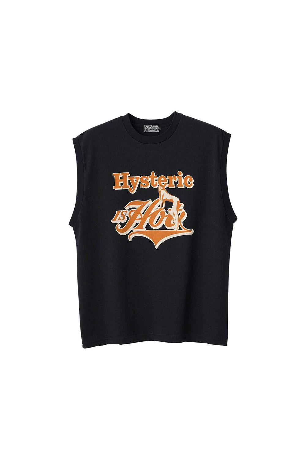 HYSTERIC IS HOT ノースリーブTシャツ / ブラック