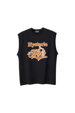 HYSTERIC IS HOT ノースリーブTシャツ / ブラック