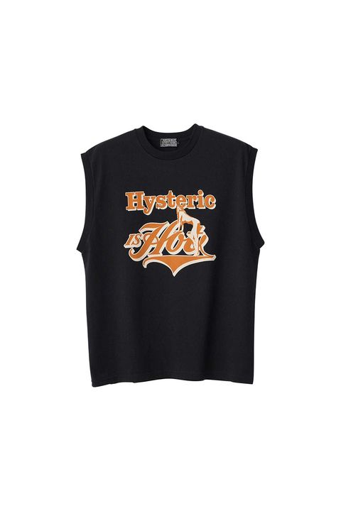 HYSTERIC IS HOT ノースリーブTシャツ / ブラック