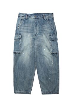 DENIM CARGO PANTS / ブルー