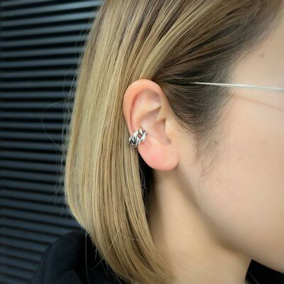 Curb Chain Ear Cuff/ シルバー