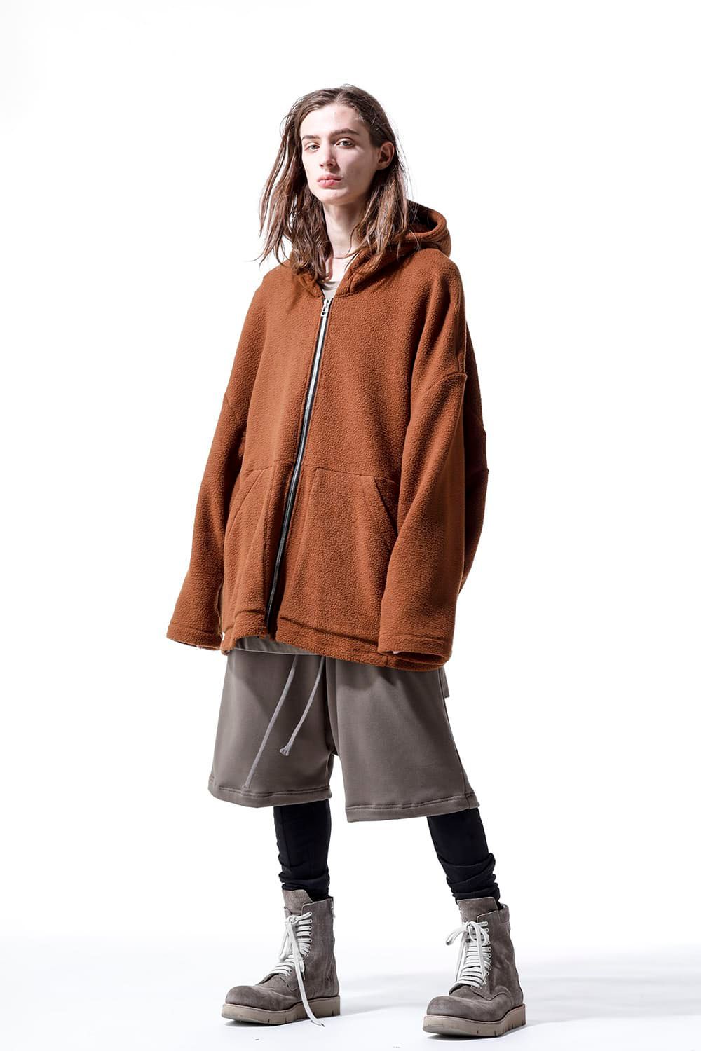 フリースドルマンジップパーカー / Fleece Dolman Hoodie / ブラック