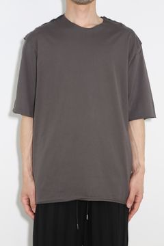 80/2 PIMA CO JERSEY LAYERED S/S TEE / カーキグレー