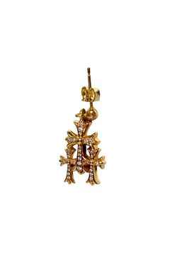 【新品未使用】22K トリプルCHクロス ピアス パヴェダイヤ