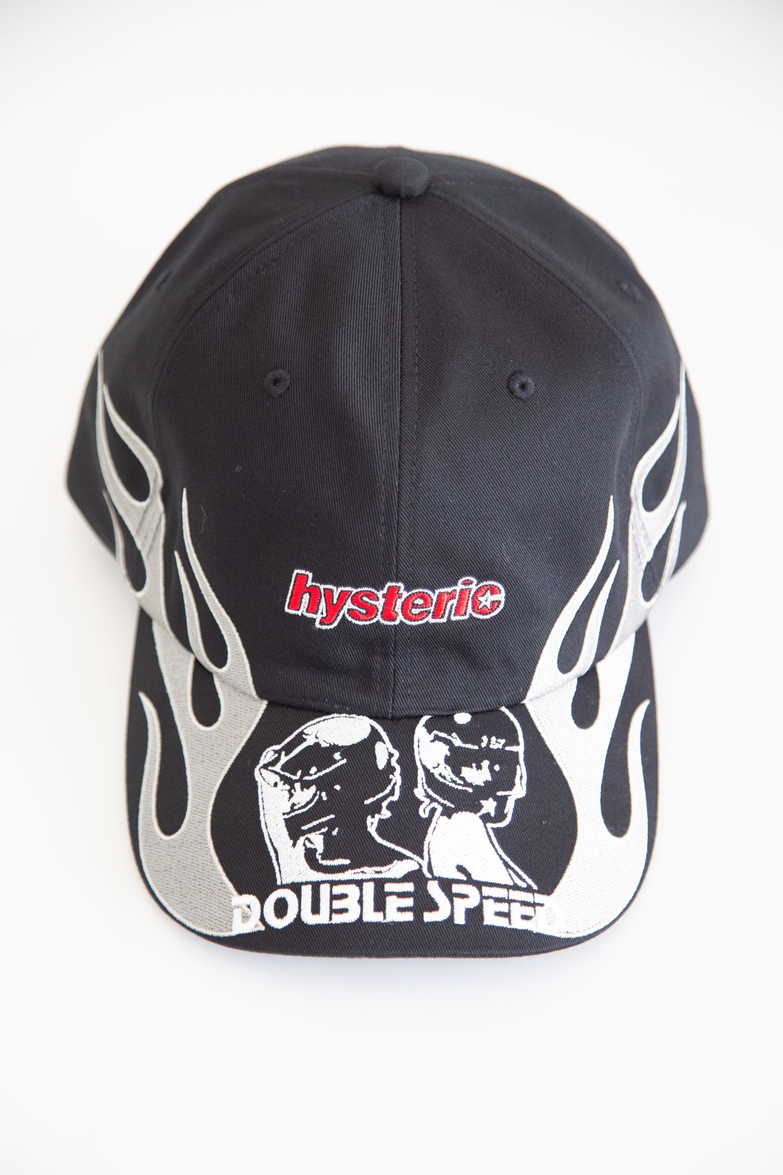 HYSTERIC GLAMOUR - DOUBLE SPEED刺繍 キャップ / ブラック | Tempt