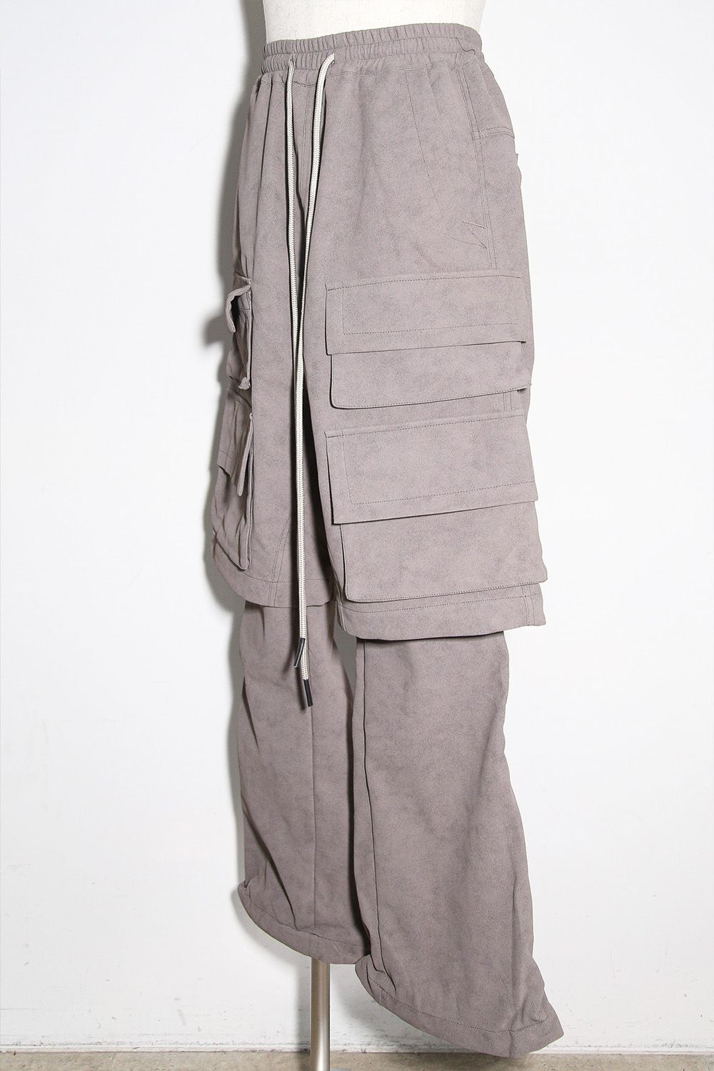 レイヤードブーツカットパンツ / LAYEDER BOOTS CUT / グレー / ag-12009