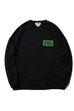 BOX LOGO DROPSHOULDER CREW NECK SWEAT / ブラック