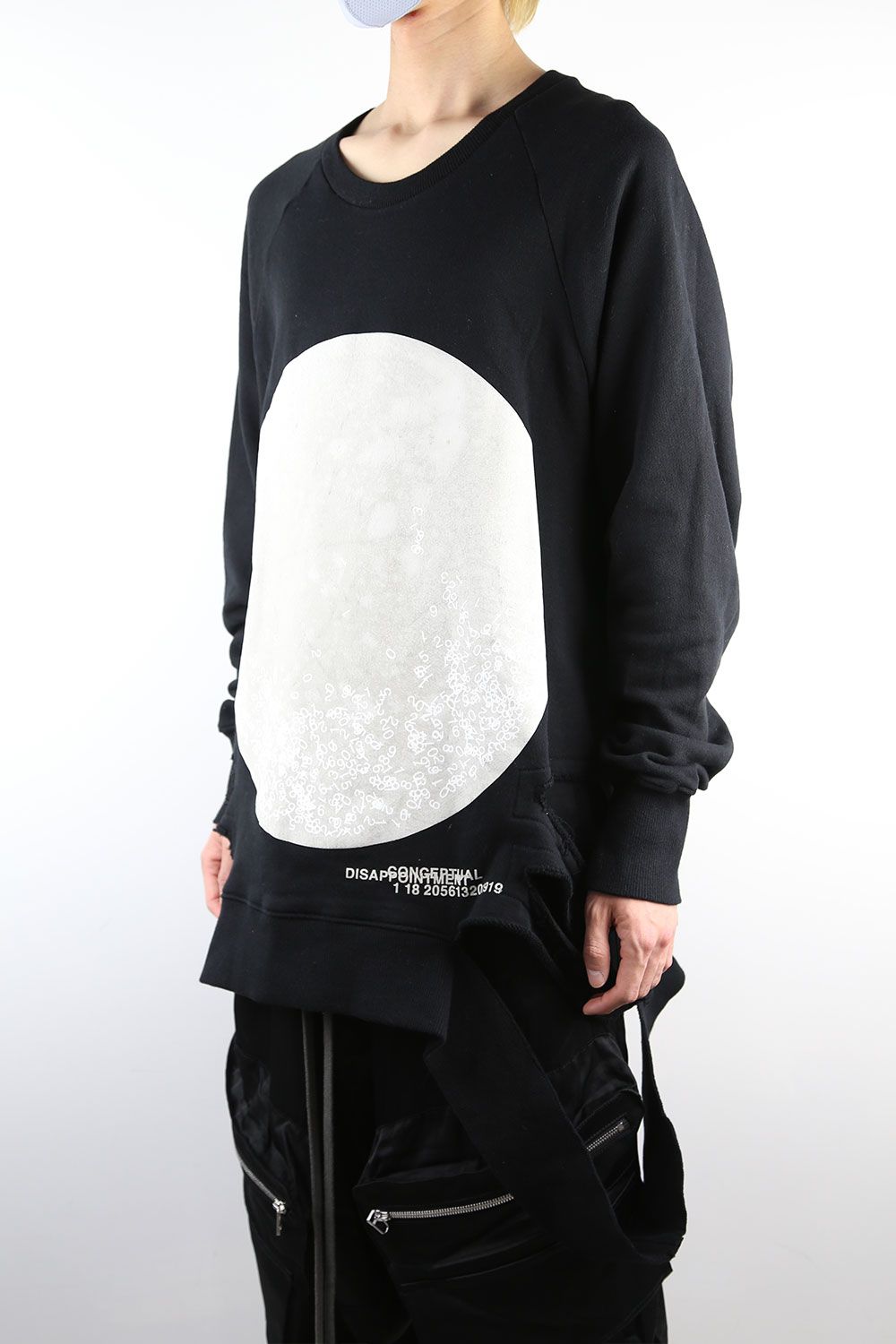 ラグランオーバーサイズトップ / RAGLAN OVER SIZE TOP / ブラック