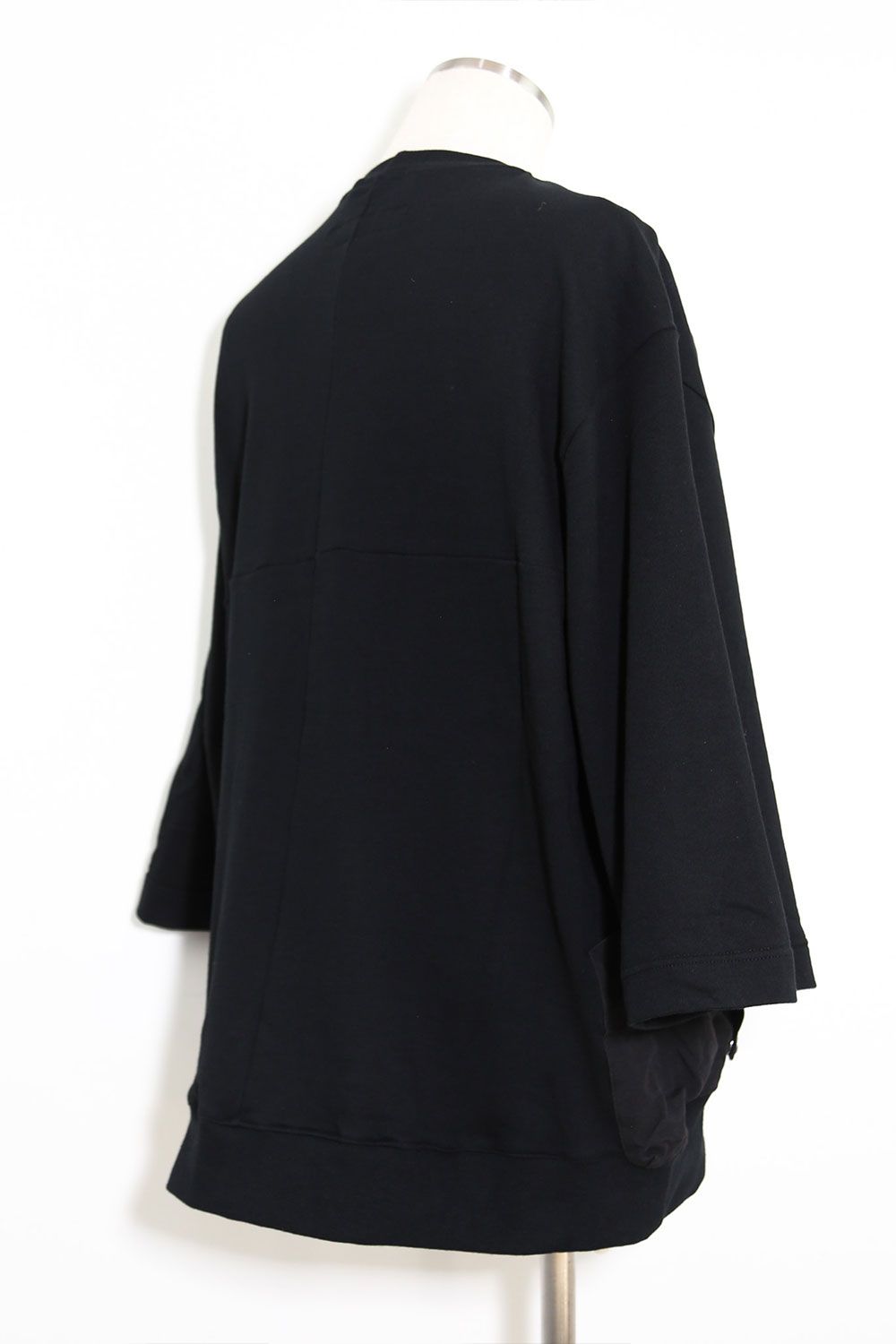Nylon Combi Sweat Top / ブラック