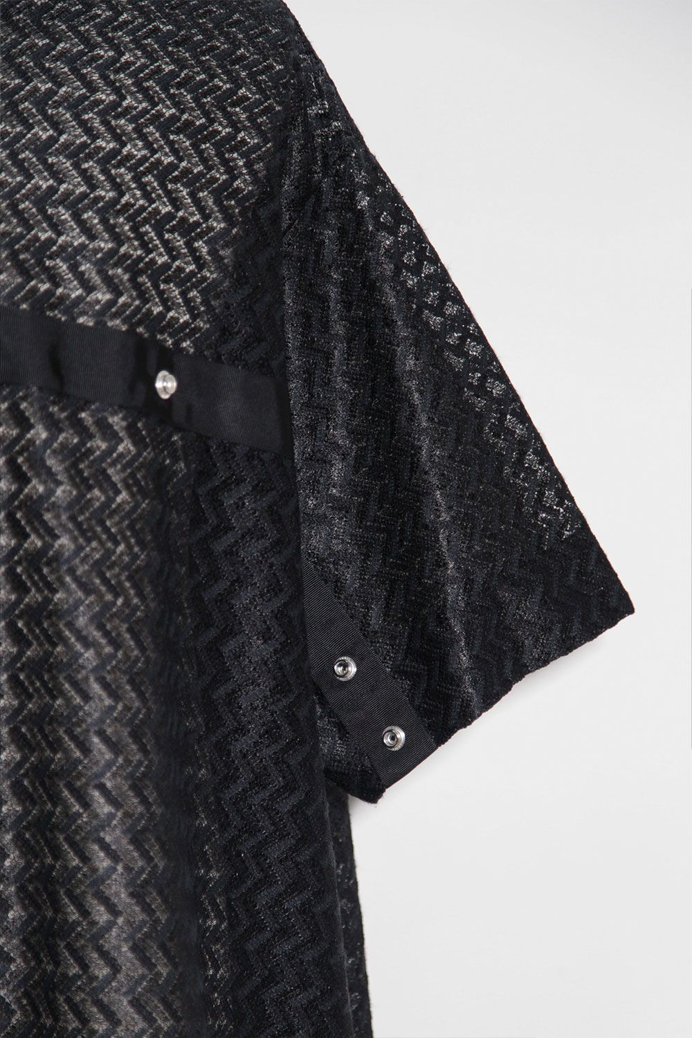 レース編みシャツ / Lace Shirts / ブラック / ag-9096