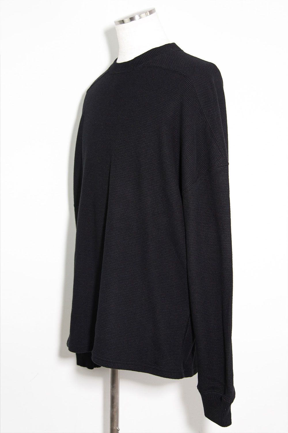 リブニットオーバーサイズトップ / Rib Knit Over Size Top / ブラック / ag-10093-2