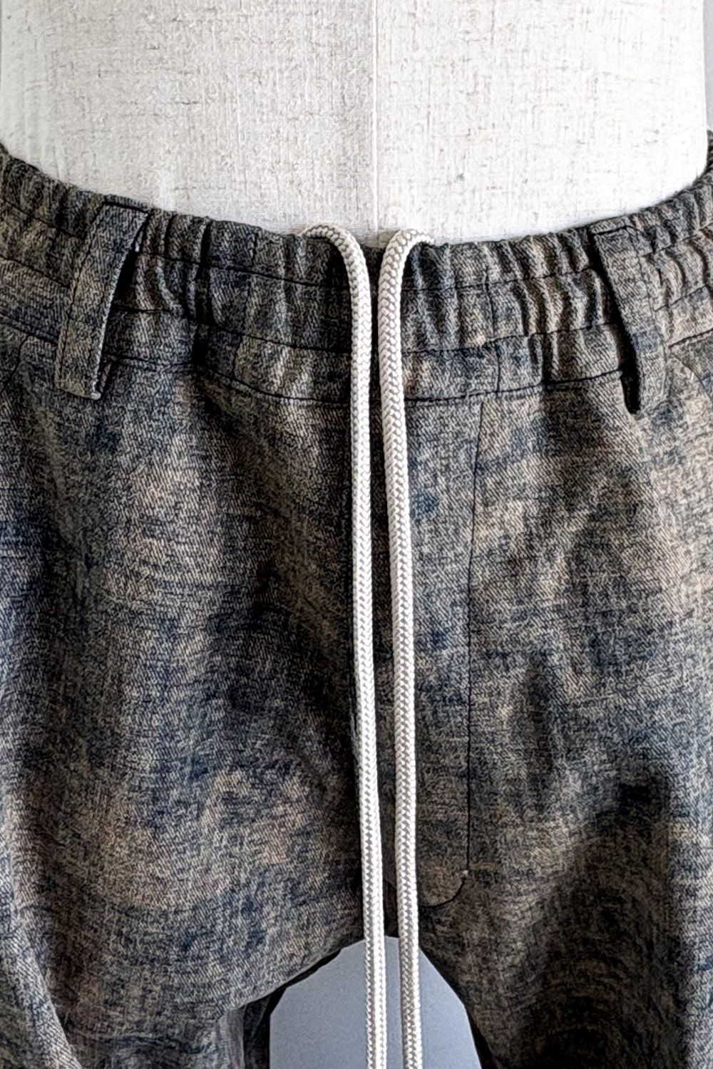 [ラスト1点 サイズ2] BLENDED SHADES DENIM TUCK BOOTS CUT PT / スチールブルー