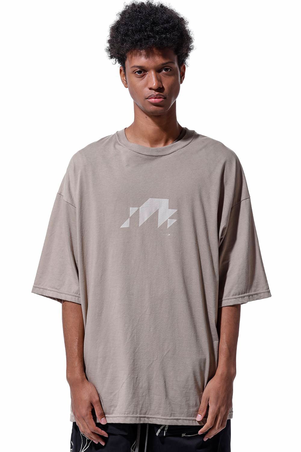 Numbering Print Over Sized T-Shirts / ベージュ