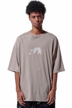 Numbering Print Over Sized T-Shirts / ベージュ