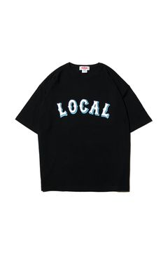 CUTRATE LOCAL DROP SHOULDER S/S T-SHIRT / ブラック×ホワイト