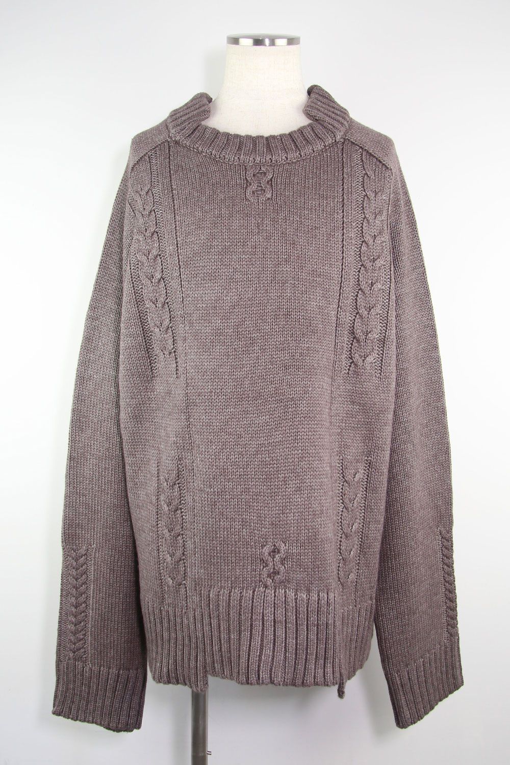 A.F ARTEFACT LOWGAUGE CABLE KNIT (GREYAFARTEFACT - ニット/セーター