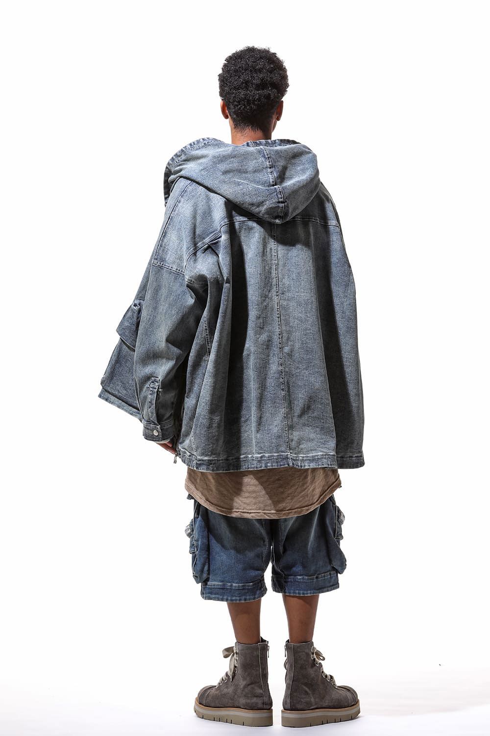 VintageDenim Hoodie Blouson / ブルー