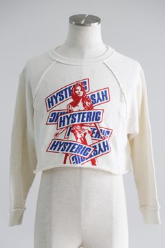 IT’S SO HYSTERIC ショート丈スウェット / ホワイト