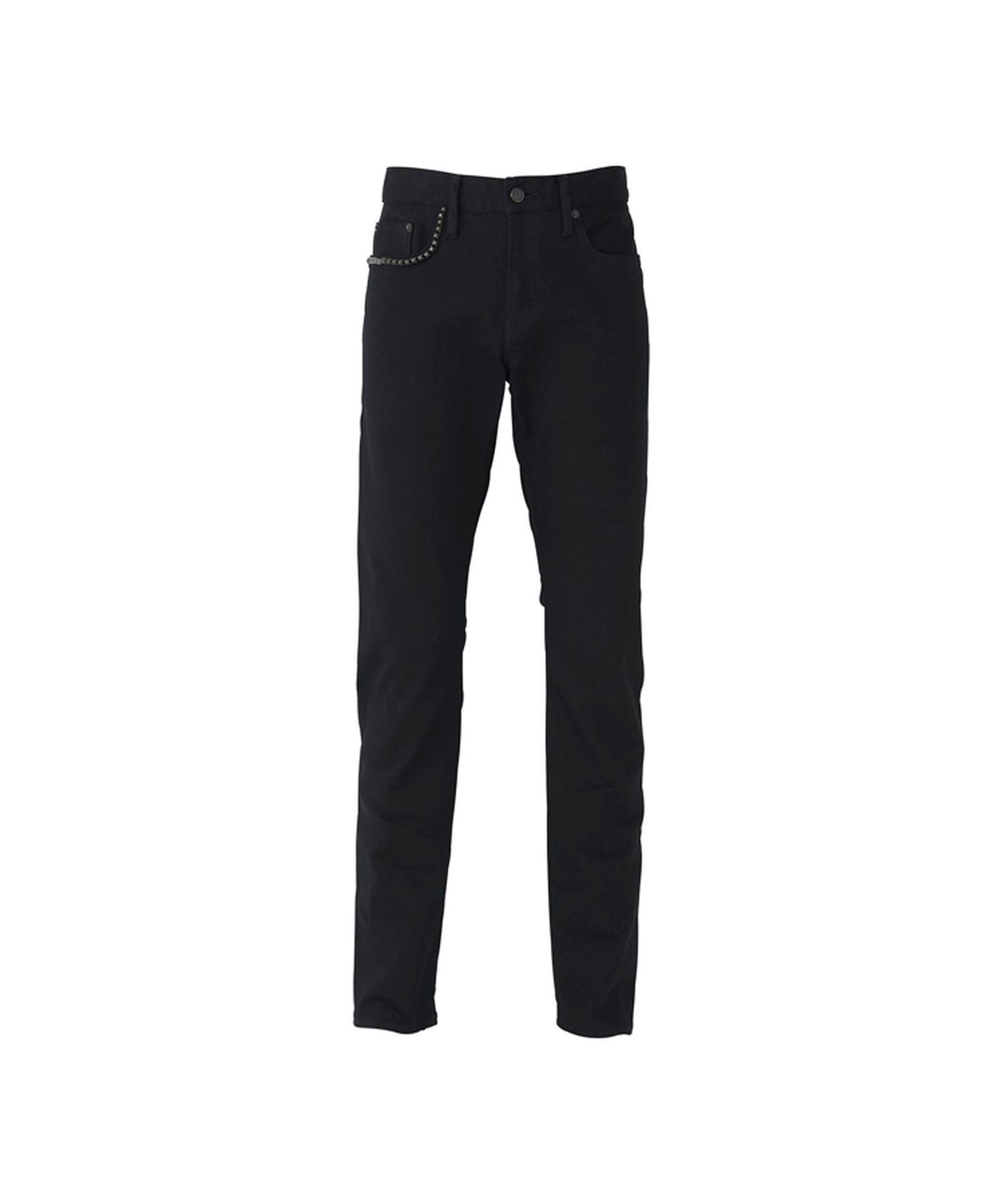 【人気定番商品】 ブラックデニムスリムパンツ / ブラック