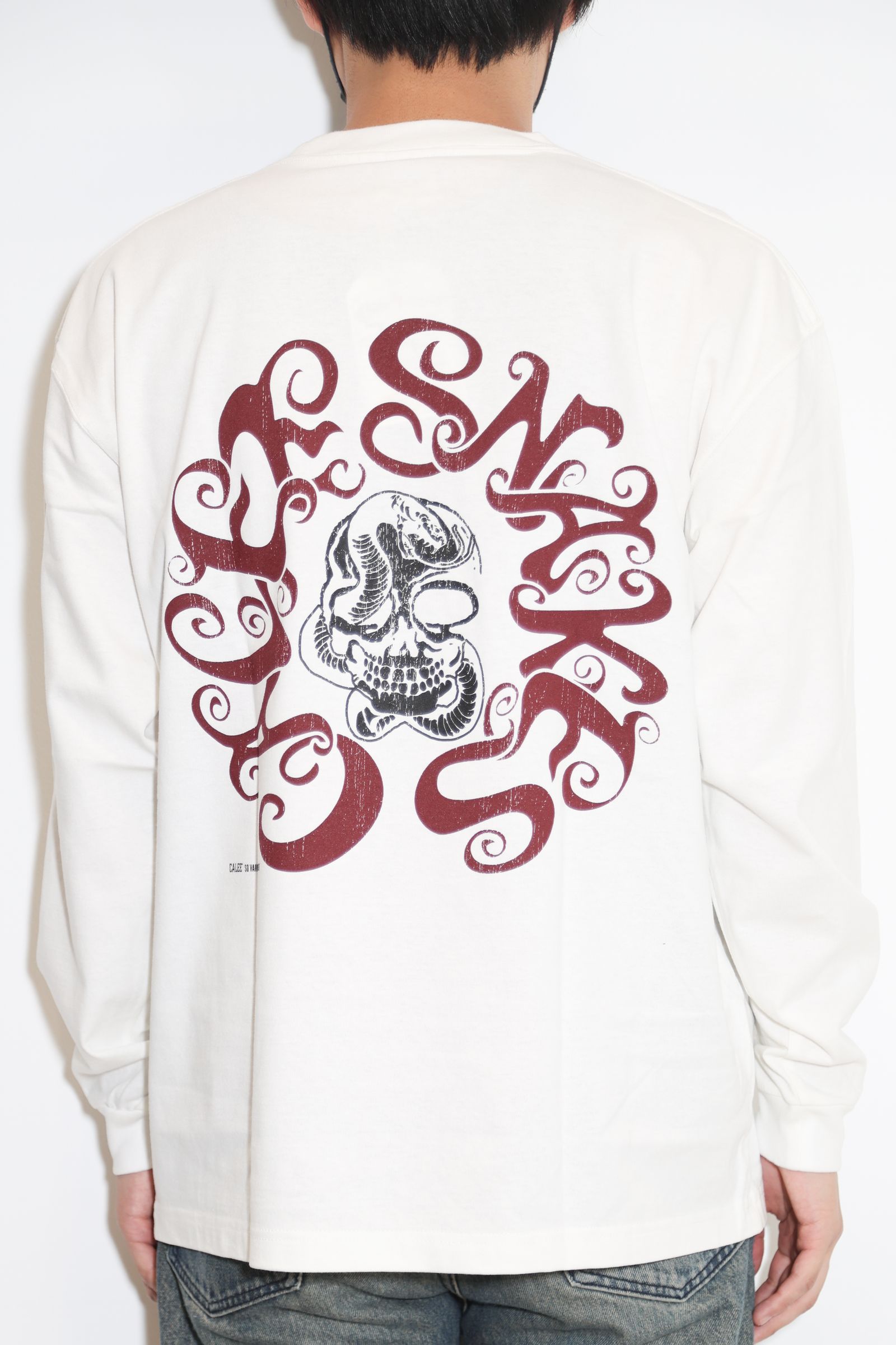 VINTAGE TYPE CALEE SNAKES L/ S TEE / ホワイト