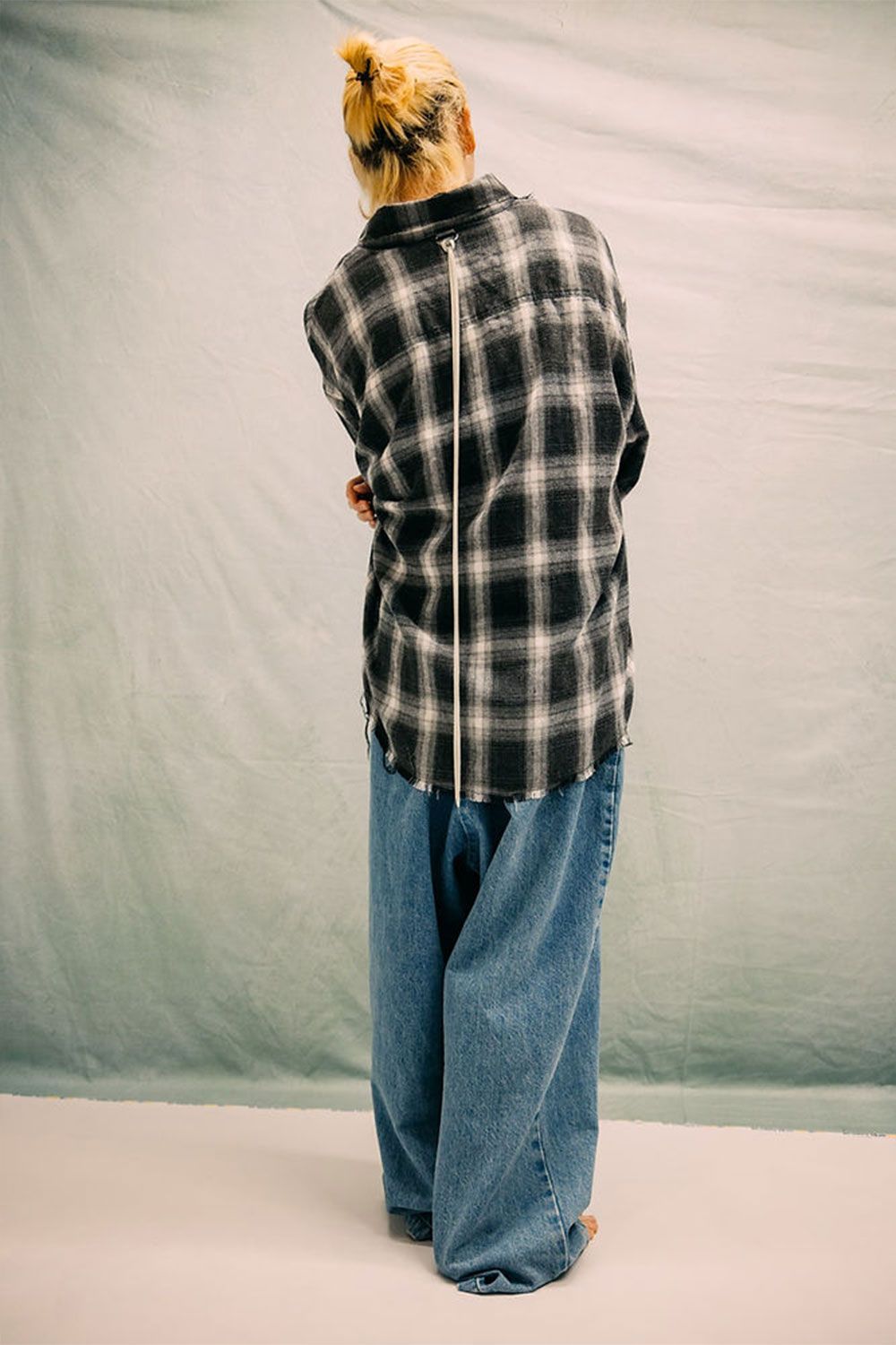 Vintage Wash Check Shirts / ブラック