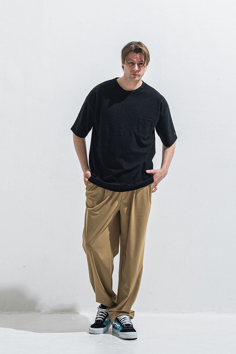 PILE OVER TEE / ブラック