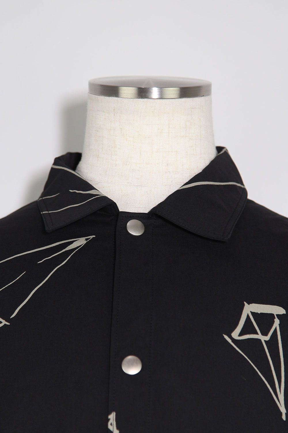 総柄プリントシャツ / Print Long Sleeve Shirts / ブラック / ag-6999