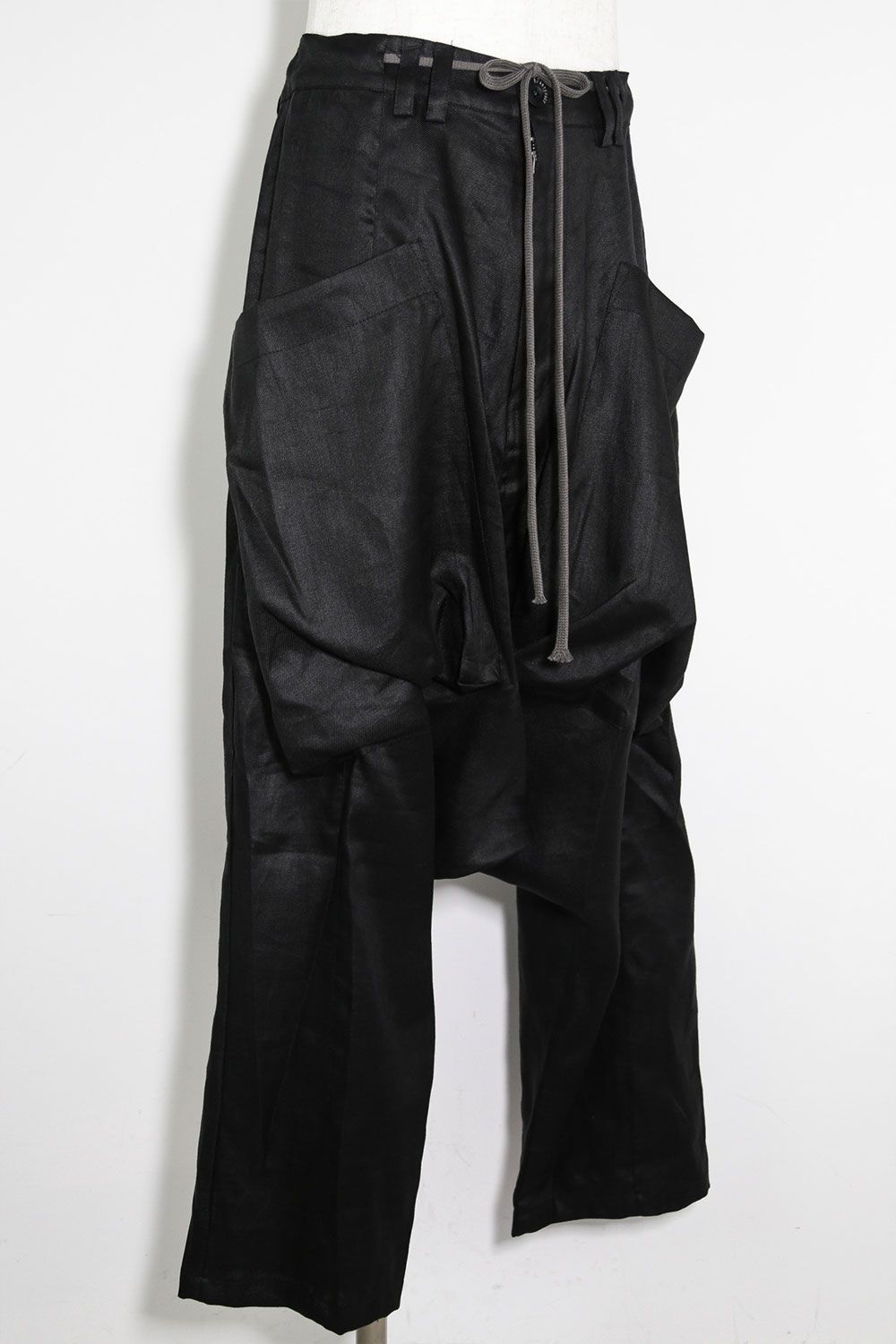 ヘリンボーンサルエルワイドパンツ / Heringbone Sarouel Wide Pants / ブラック / ag-9033