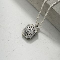 Garden Shadows Polygon Pendant in Sterling Silver / GP047
