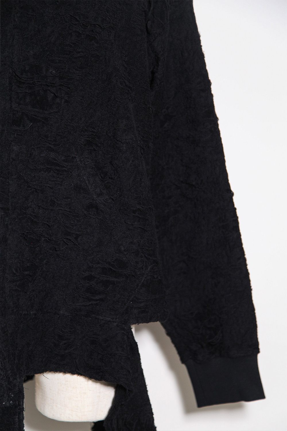 アシンメトリークルーネック / ASYMMETRY CREW NECK / ブラック / ag-12081-2
